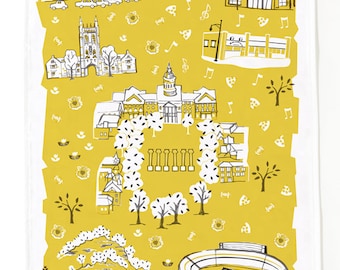 Columbia Tea Towel-Unique City Gift