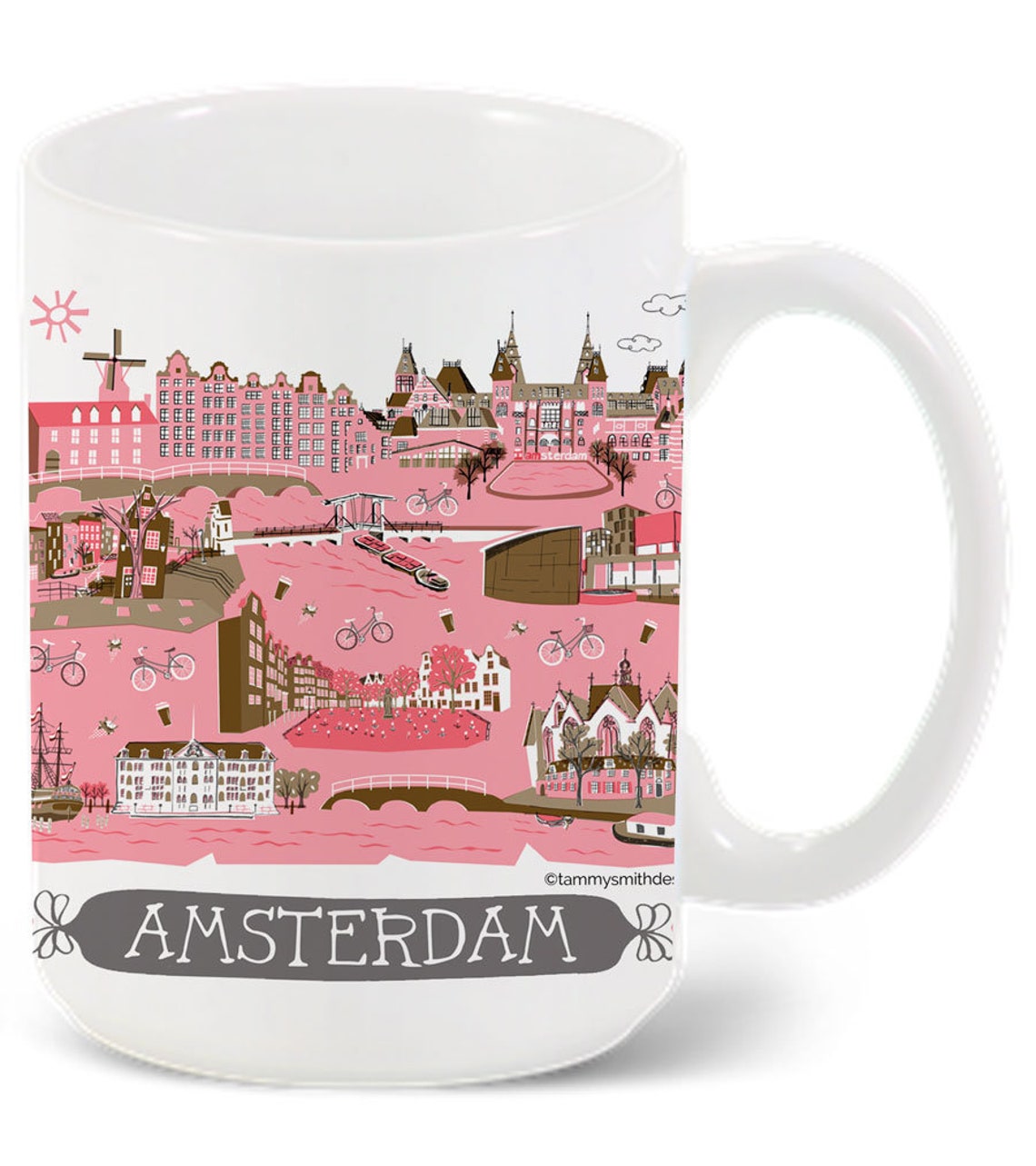 Amsterdam MugCity MugCoffeeTeaKitchenCustom Mug Etsy