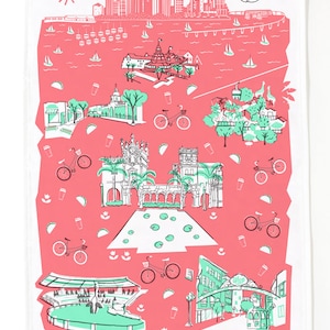 San Diego Tea Towel-Unique Gift City Towel