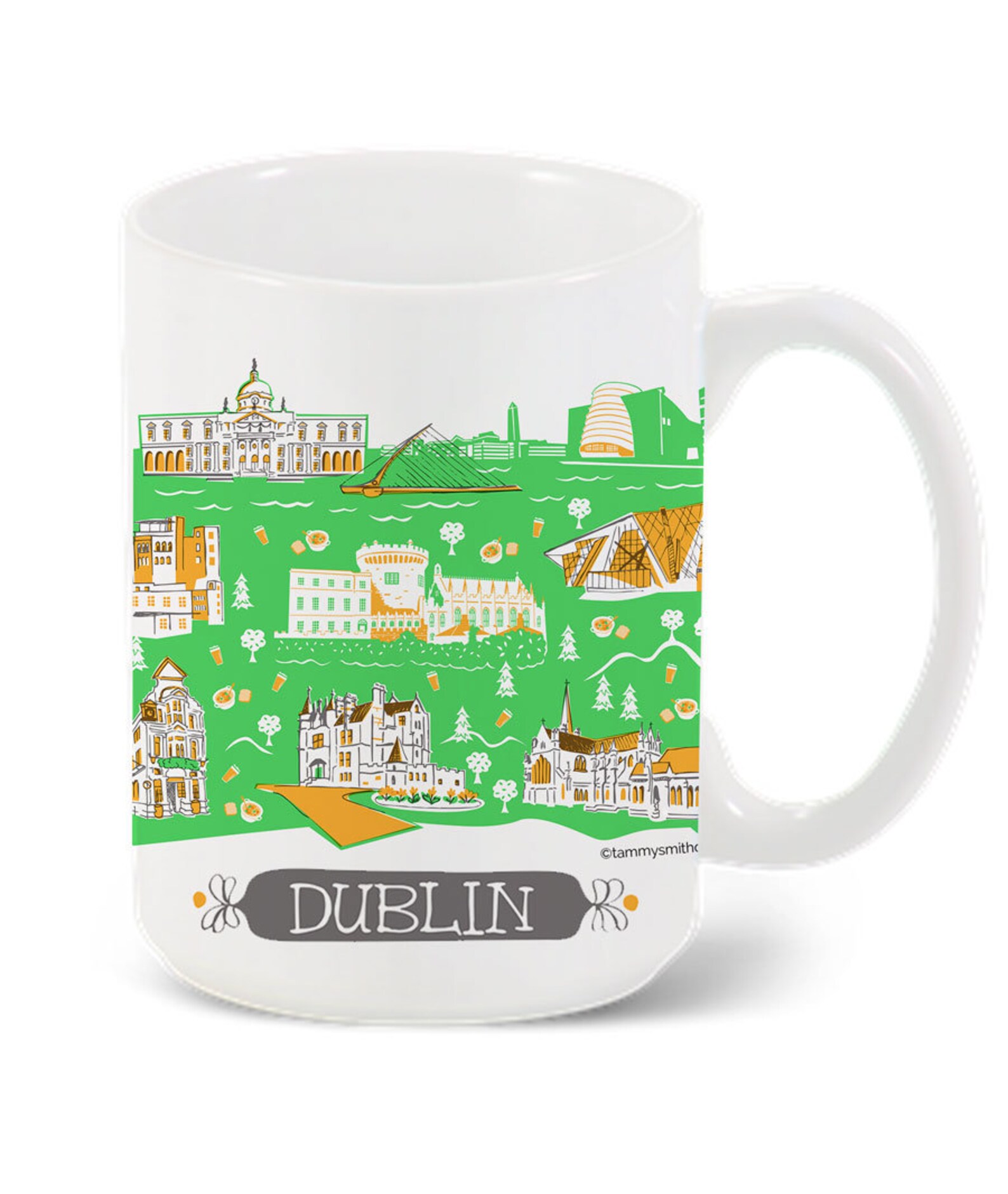 Dublin Ireland MugCity MugCoffeeTeaKitchenCustom Mug Etsy España
