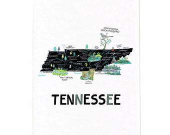 State of Tennessee Tea Towel-Unique Gift State Towel