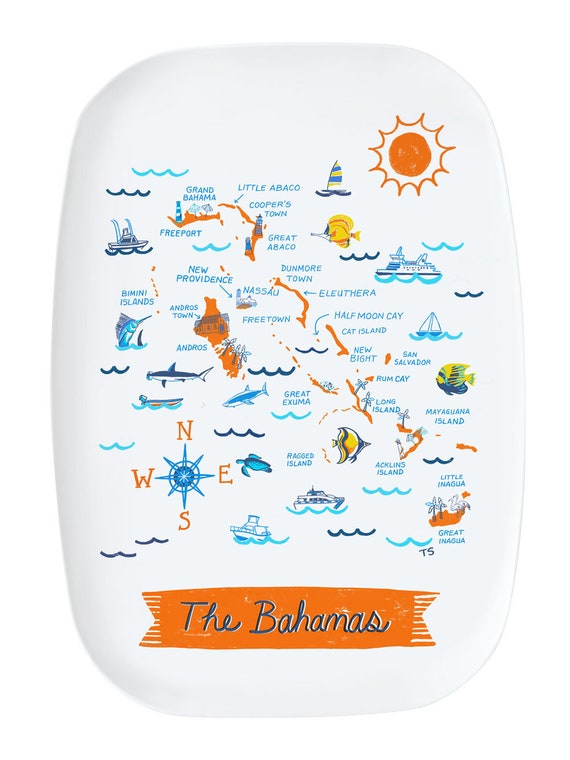Bahamas Platter City Platter Personalized Custom Platter Etsy