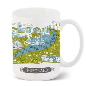 Portland OR Mug-City Mug-Coffee-Tea-Kitchen-Custom Mug Gift-Personalized-Custom