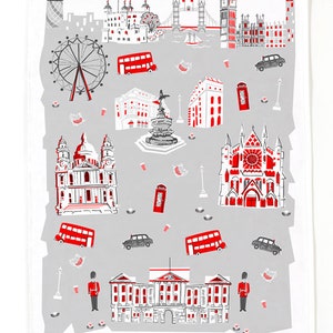 London England Tea Towel-Unique Gift City Towel