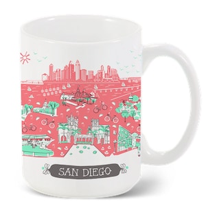 San Diego Mug-City Mug-Coffee-Tea-Kitchen-Custom Mug Gift-Personalized-Custom