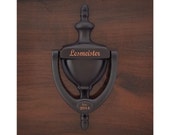 Personalized ENGRAVED DOOR KNOCKER Oil Rubbed Bronze Finish, Gift Boxed, Realtor, Builder
