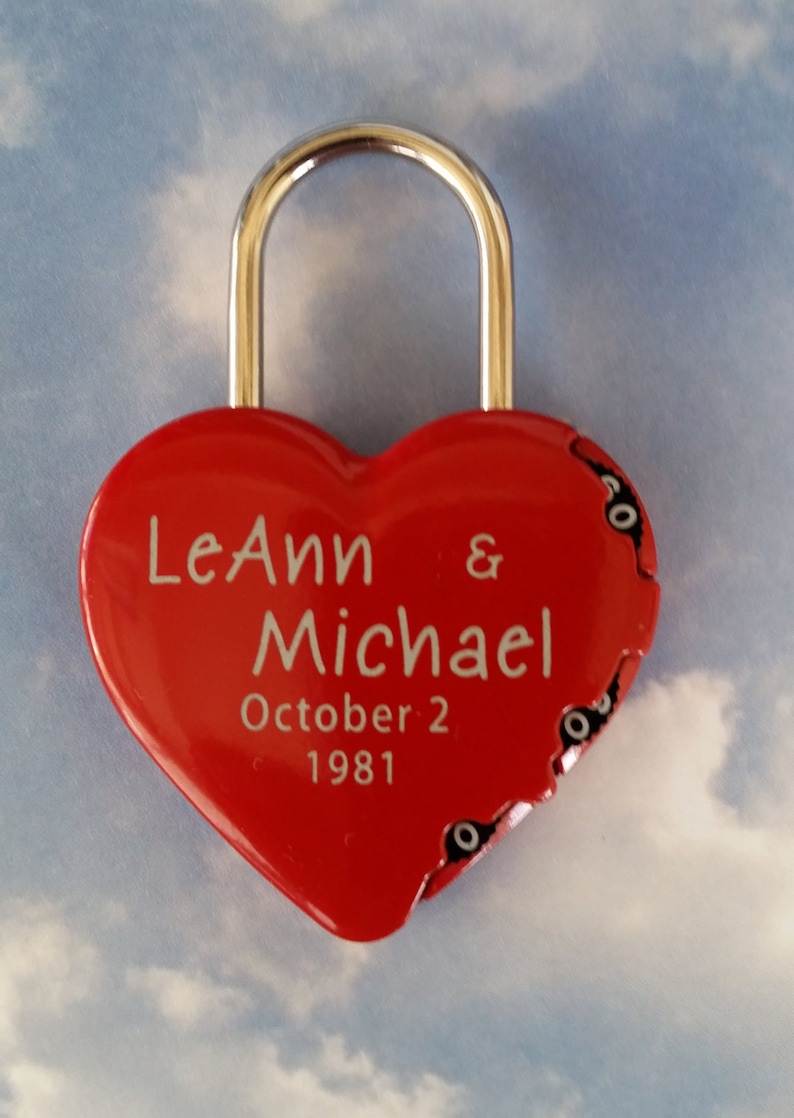 Heart Shaped Combination Padlock LOVE LOCK ENGRAVED Padlock Etsy