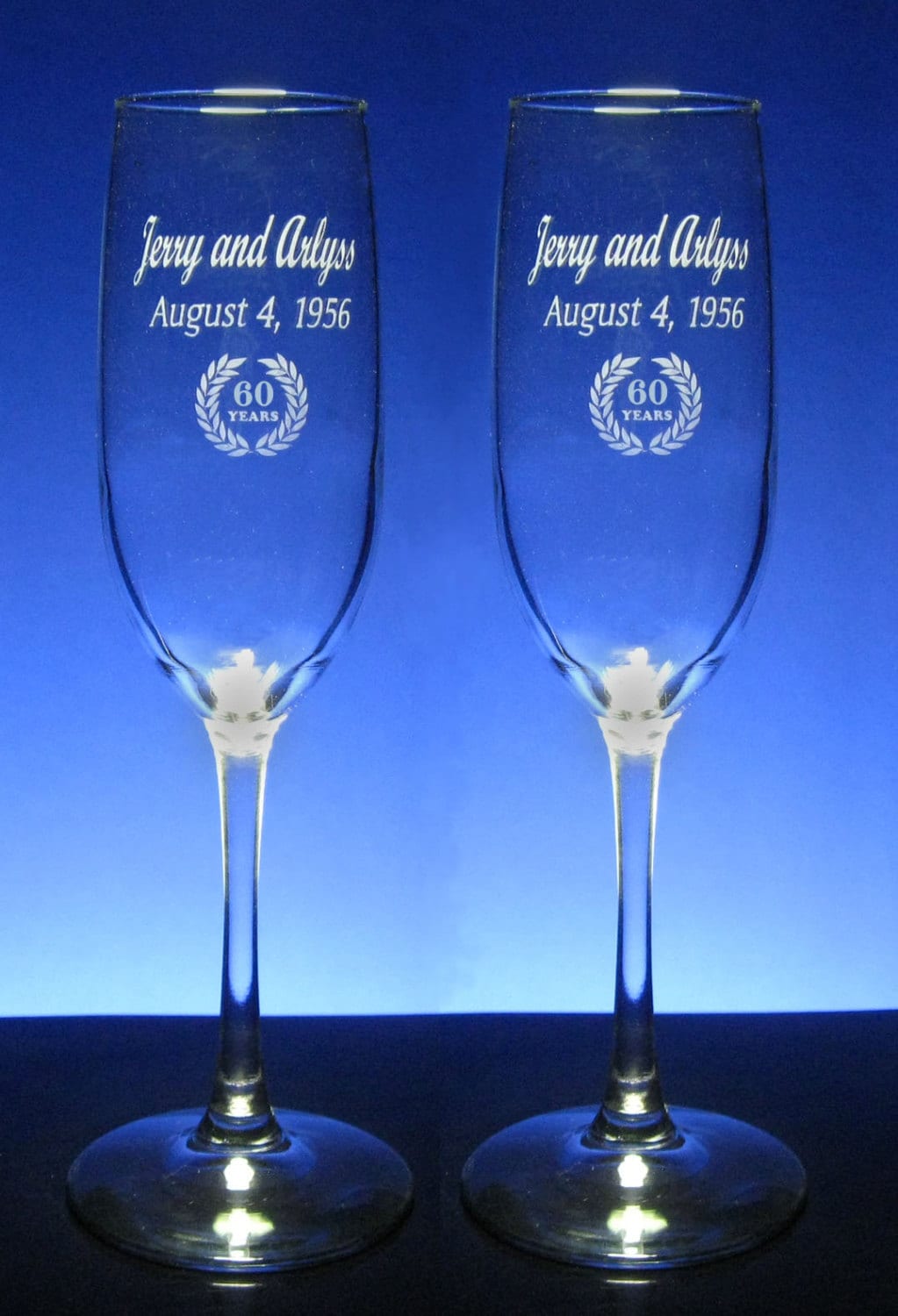 Custom-Engraved 8oz. Champagne Flutes