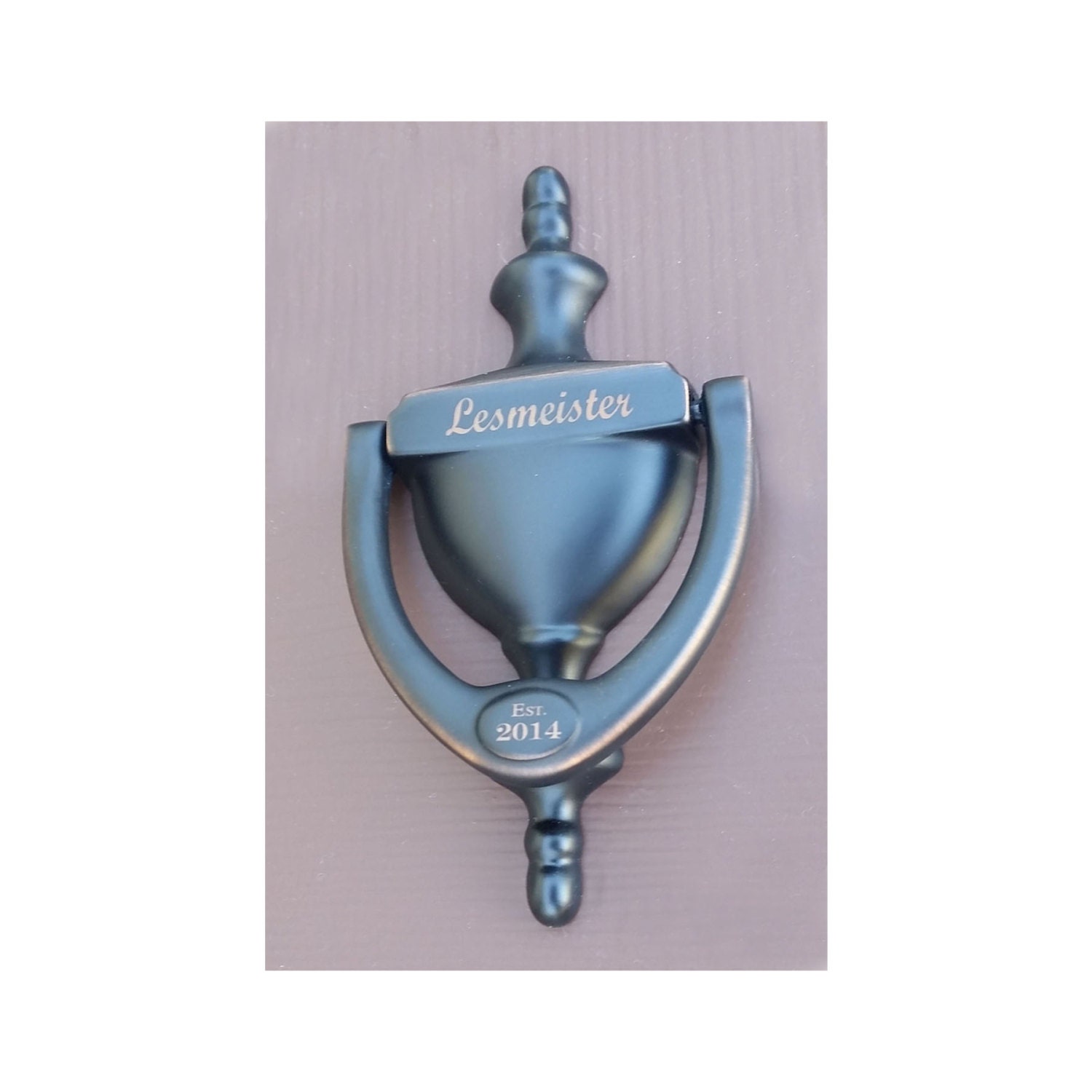 Gift Boxed Personalized Engraved Door Knocker Bright Brass Finish