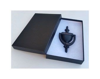ENGRAVED  DOOR KNOCKER - Oil Rubbed Bronze Finish, Engraved, Gift Boxed,  Realtor, Builder
