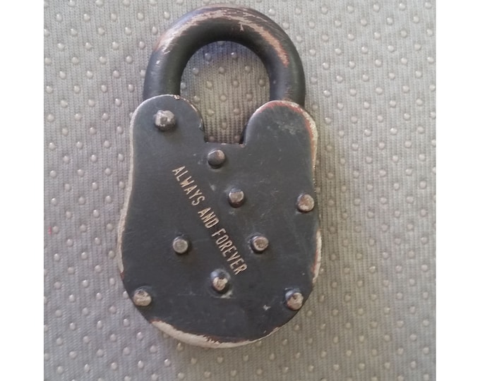 Engraving only on Back of Antique Lock - Lock not included