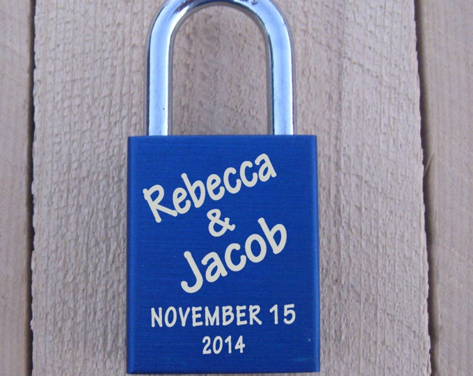 LOVE LOCK, Engraved  Padlock, Personalized, Wedding, Anniversary, Proposal, Gift