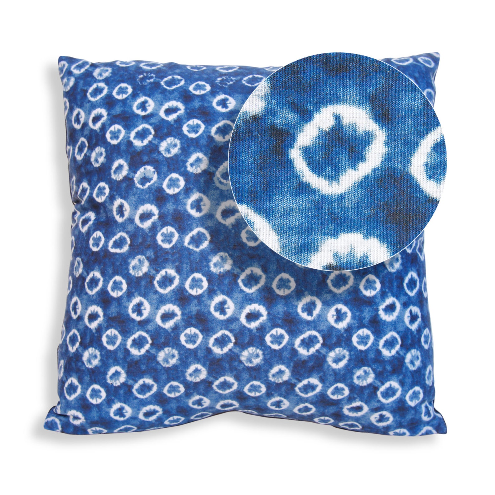 Shibori Reversible Pillow Cover in Indigo Blue Modern Etsy