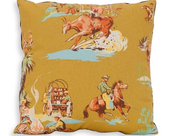 Colelani Cowboy Rodeo Horse Country Retro Throw Pillow 18x18 Multicolor Colelani Cowboy Rodeo Horse Country Retro Throw Pillow 18x18 Multicolor