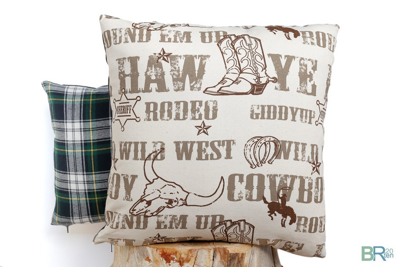 Rodeo Days Reversible Pillow Cover Rodeo, Southwest, Western, Cowboy, Wild West, Lodge, Cabin or Rustic Décor image 5