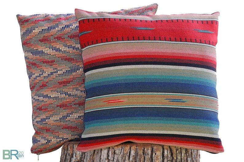 Flame Stitch Reversible Pillow Cover Southwest Western | Etsy