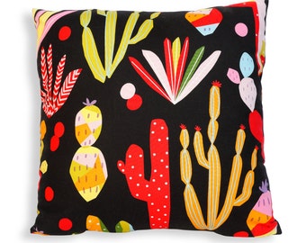 Cactus Reversible Pillow Cover - Nopales, Southwest, Western, Cowboy, Wild West, Rodeo, Lodge, Camp, Cabin or Rustic Décor