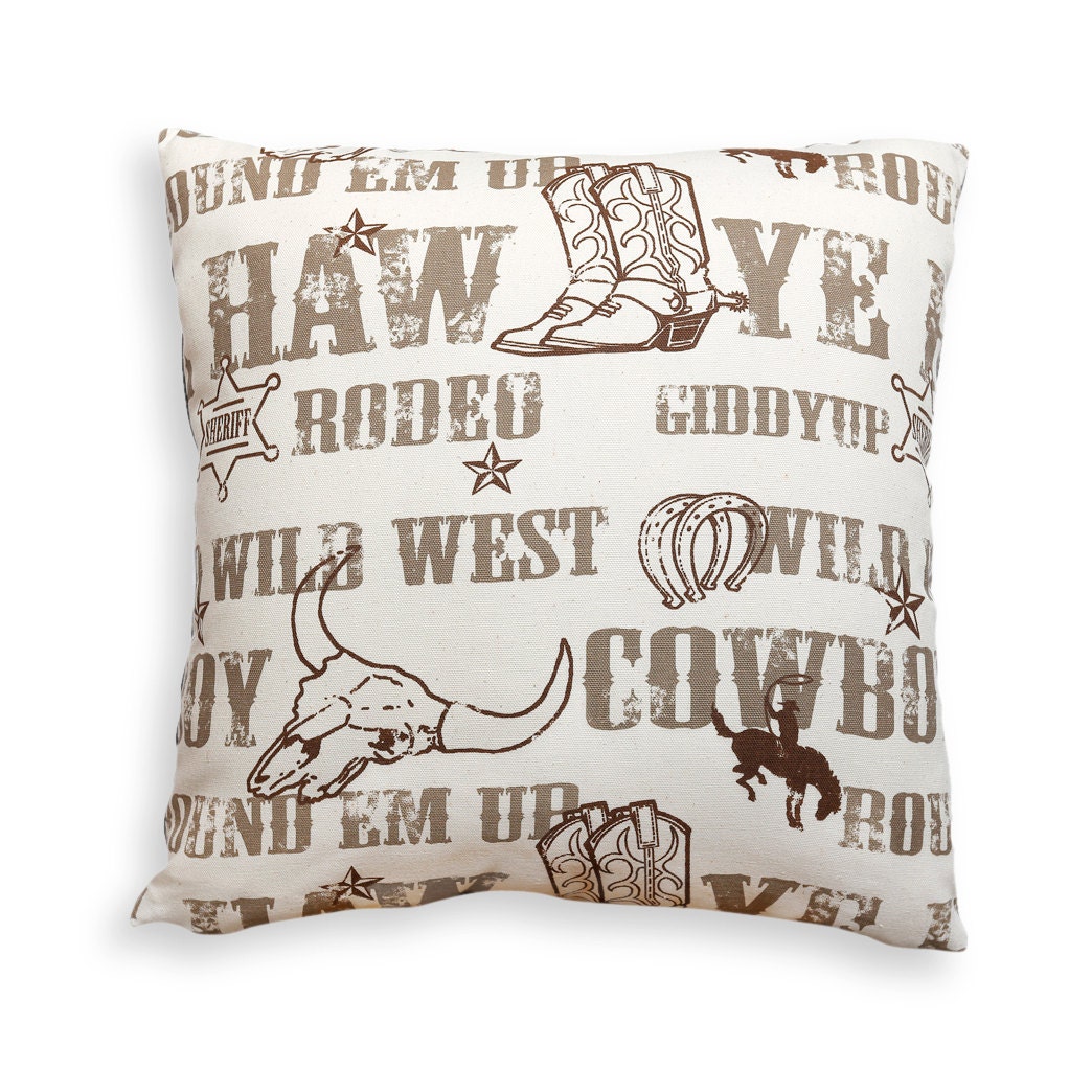 Rodeo Days Reversible Pillow Cover Rodeo Southwest Etsy