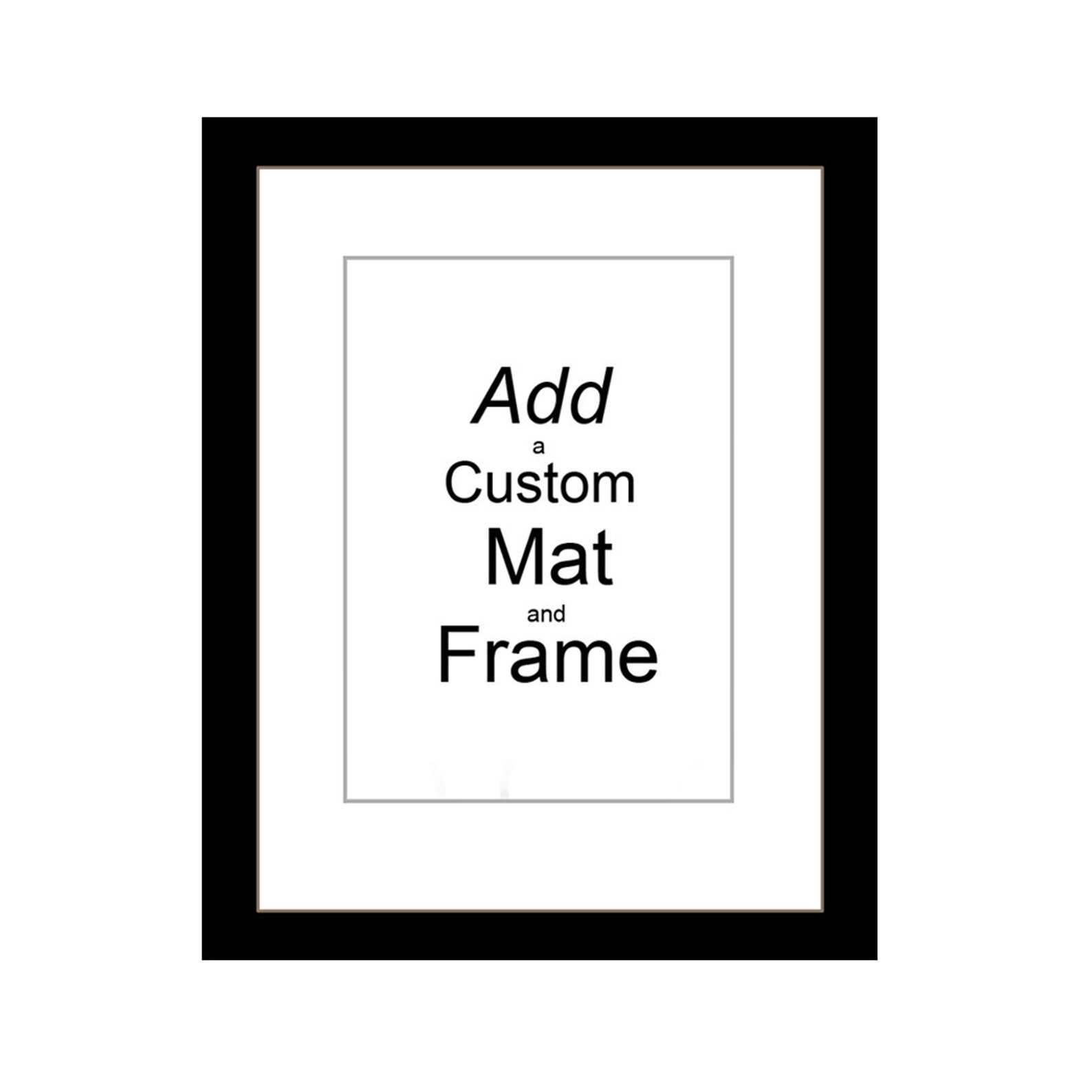 Add a Custom Mat Frame and Glass to Any of Our Br20ten Etsy