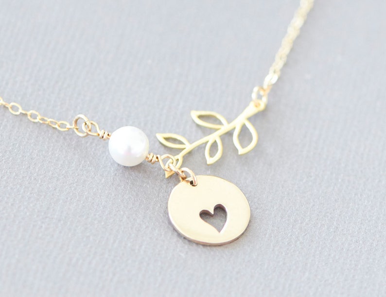 Mother of the Bride Necklace, Mother Daughter, Mother's Day Gift, Mom Heart Jewelry, Gold Filled, Bronze, Matching Necklaces image 3