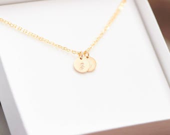 Initial Bracelet, Personalized Disc Bracelet, Initial Disk Bracelet, Bridesmaid Bracelet, Friendship, Gold, Sterling Silver, Rose Gold