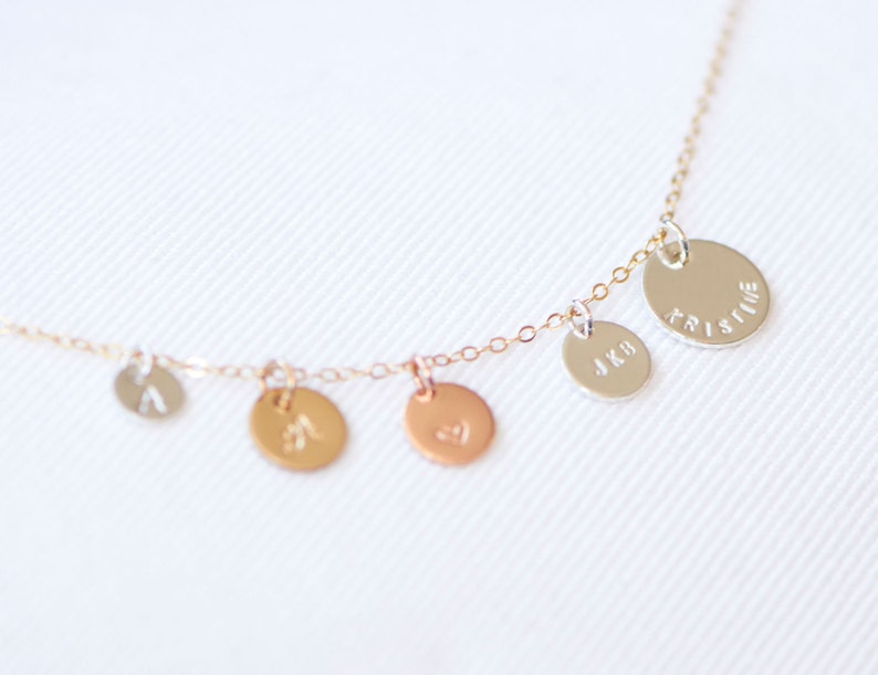 Sterling Silver Rose Gold Name Necklace Circle Necklace Gold Name Necklace with Heart Gold Filled Personalized Necklace