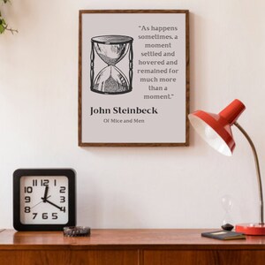 John Steinbeck, Of Mice and Men, Quote, Digital Print, Wall Art, Printable