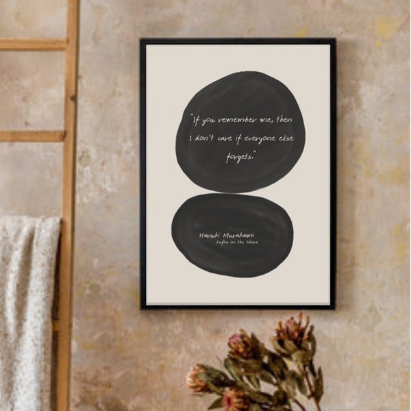 Haruki Murakami, Kafka on the Shore, Quote, Digital Print, Wall Art, Printable