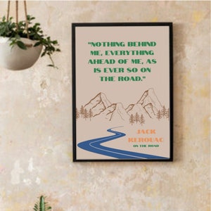 Jack Kerouac, On The Road, Quote, Digital Print, Wall Art, Printable