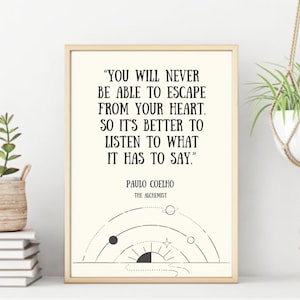 Paulo Coelho, The Alchemist, Quote, Digital Print, Wall Art, Printable