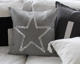 Pillow/cushion Star sequins