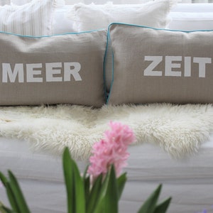 Linen Pillow/cushion Smile, Surf.... Message image 1