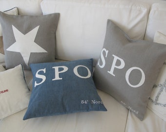 Linen Pillow/cushion  SPO (St Peter Ording)Message