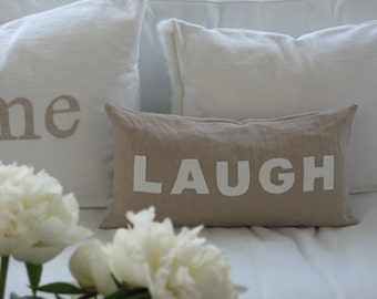 pillow/cushion with message laugh, Soul...