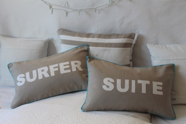 Linen Pillow/cushion Smile, Surf.... Message image 2