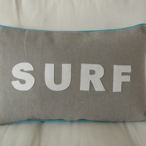 Linen Pillow/cushion Smile, Surf.... Message image 7