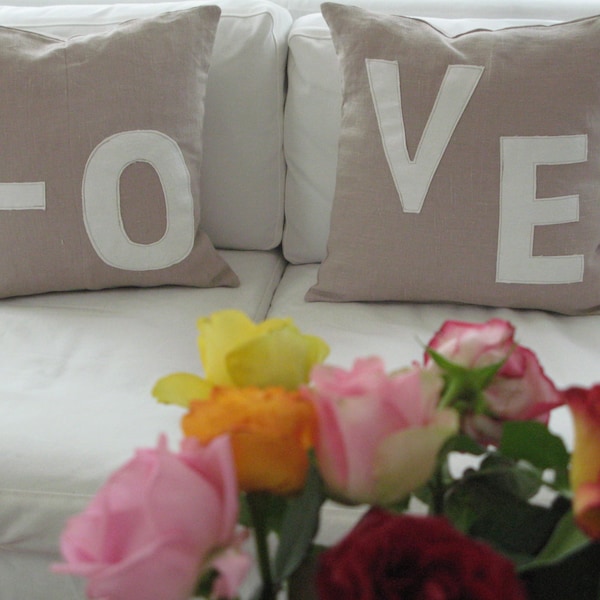 2x Linen Pillow/cushion cover  