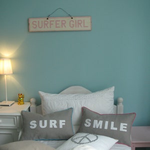 Linen Pillow/cushion Smile, Surf.... Message image 4