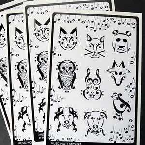FEUILLES D'AUTOCOLLANTS pour notes de musique / Stickers pour musiciens, orchestre d'harmonie, chorale / Incentives pour les étudiants en musique