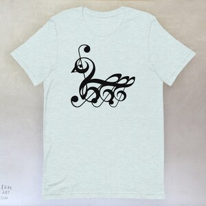 Treble Clef SWAN T-Shirt, available in adult youth sizes image 4