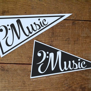 Music party decor / Printable MUSIC and BRAVO pennant flags / PDF Instant Download / Music student rewards / Music education image 5