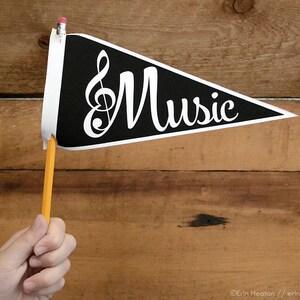 Music party decor / Printable MUSIC and BRAVO pennant flags / PDF Instant Download / Music student rewards / Music education image 10