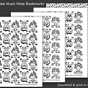 MUSIC BOOKMARKS / Printable PDF / Music student rewards / Music teacher student incentives / Music note gift image 2