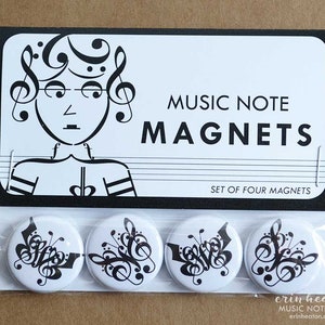 BUTTERFLY music magnets / Music note BUTTERFLY magnets / Music teacher gift / Music note magnets / Music gifts image 2