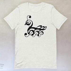 Treble Clef SWAN T-Shirt, available in adult youth sizes image 6