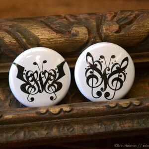 BUTTERFLY music magnets / Music note BUTTERFLY magnets / Music teacher gift / Music note magnets / Music gifts image 3