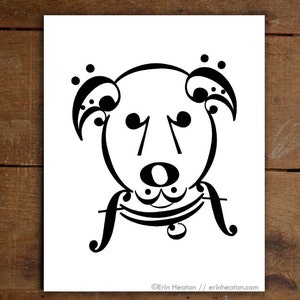 Musical notes / UKE // DOG SERIES // Music note art print / Available in 5x7, 8x10, 11x14 inches / Makes a great music teacher gift image 6