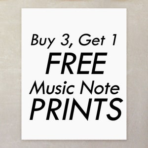 Music note art prints / BUY 3 GET 1 FREE Prints 5x7, 8x10, 11x14 Fine art prints / Music art print / Music art / Gifts for musicians image 1