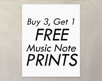 Music note art prints / BUY 3 GET 1 FREE Prints - 5x7, 8x10, 11x14 Fine art prints / Music art print / Music art / Gifts for musicians