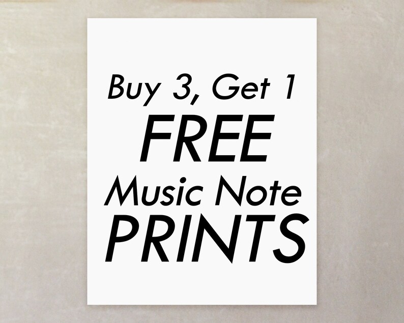 Music note art prints / BUY 3 GET 1 FREE Prints 5x7, 8x10, 11x14 Fine art prints / Music art print / Music art / Gifts for musicians image 1